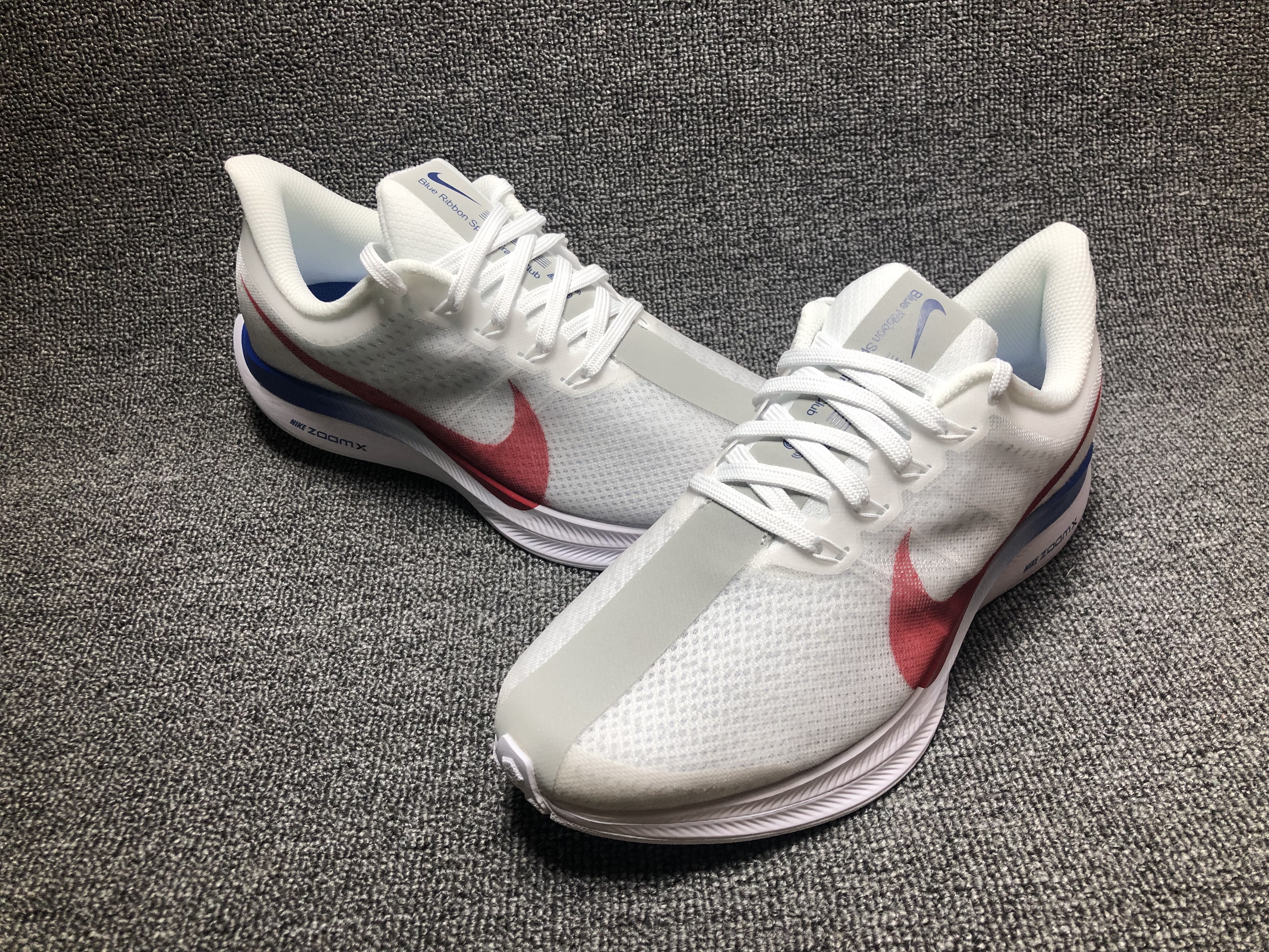 Men Nike Zoom Pegasus Turbo White Grey Red Running Shoes